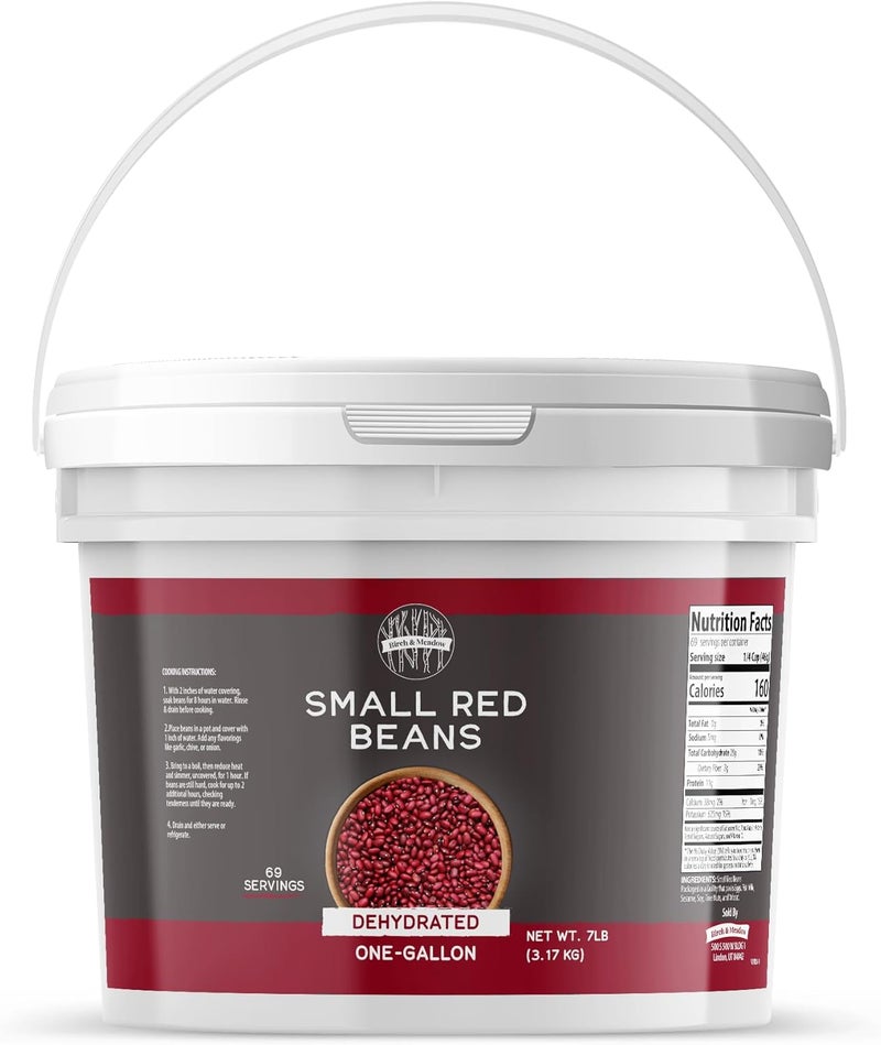 Birch & Meadow Dehydrated Small Red Beans - 1 Gallon - Image 1